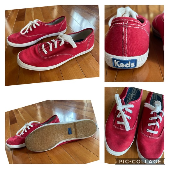 Like new KEDS in red! Size 7!
